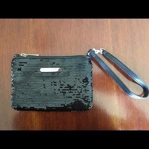 Michael Kors authentic black sequined wristlet