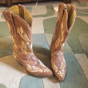 Corral Honey Cortez Tan Cowboy Boots Size 7.5