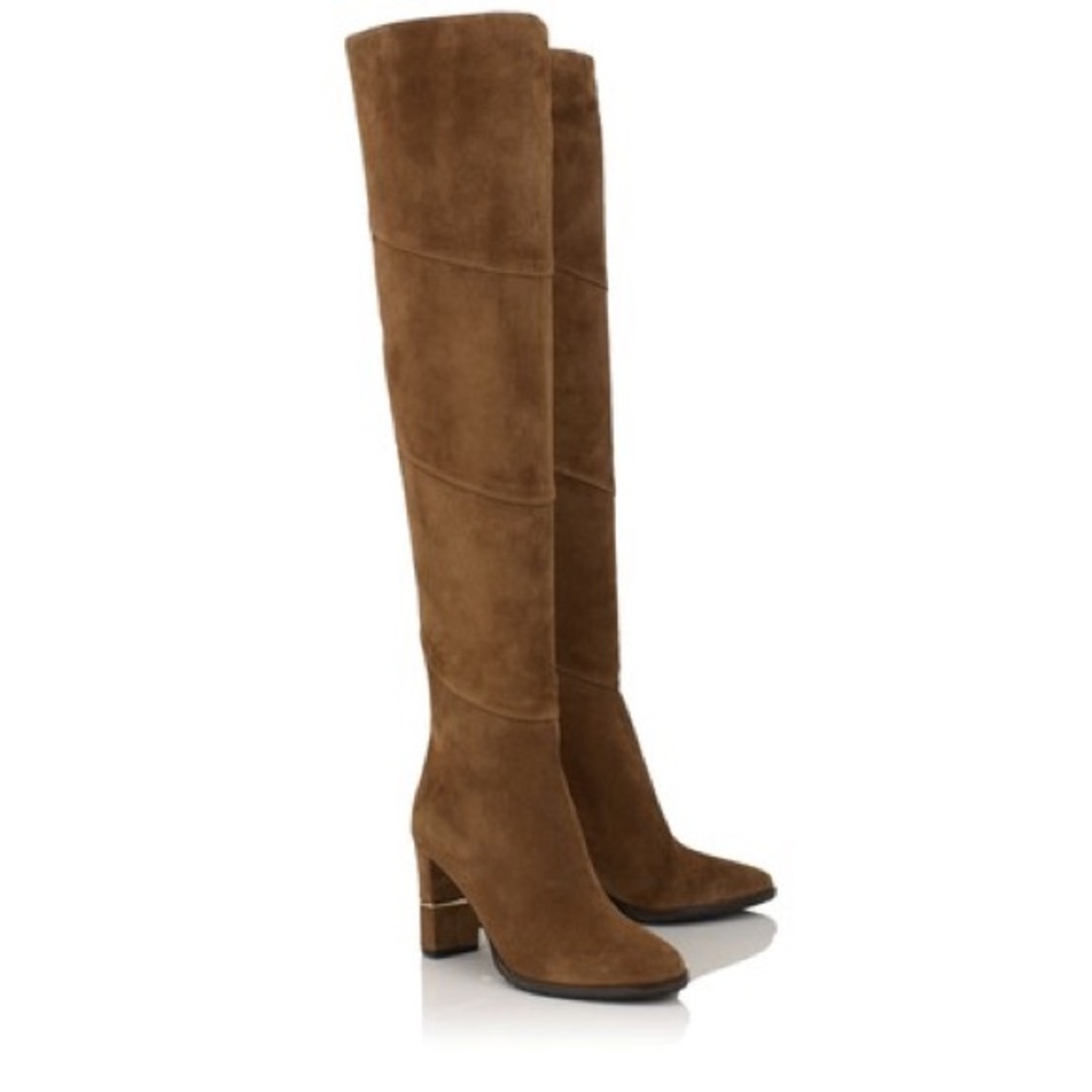Jimmy Choo brown suede boots 39 over the knee