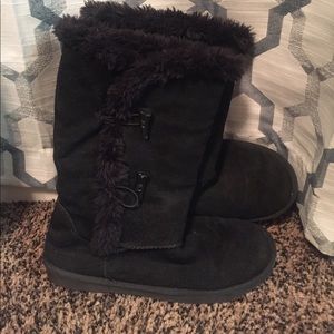 Sonoma Black Faux Fur Boots
