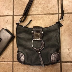 MIss Me silver shoulder strap purse