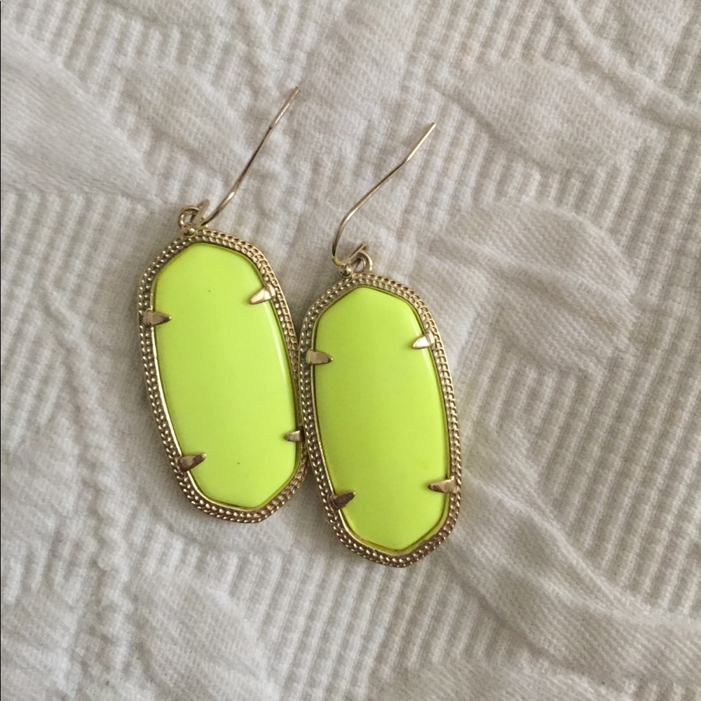 Elle Neon Yellow Earrings