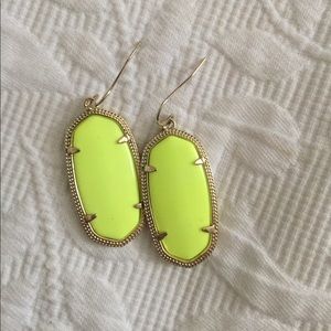 Elle Neon Yellow Earrings