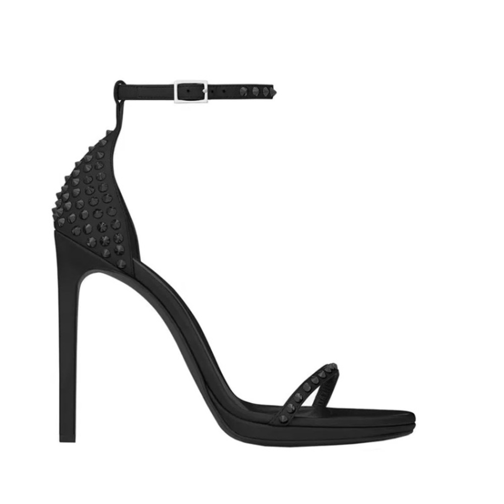 YSL sandals black spike