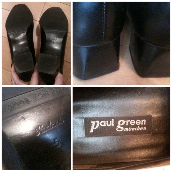 Paul Green Lux HANDMADE $875 Black LEATHER Boots Loafers! 8 - Picture 5 of 6