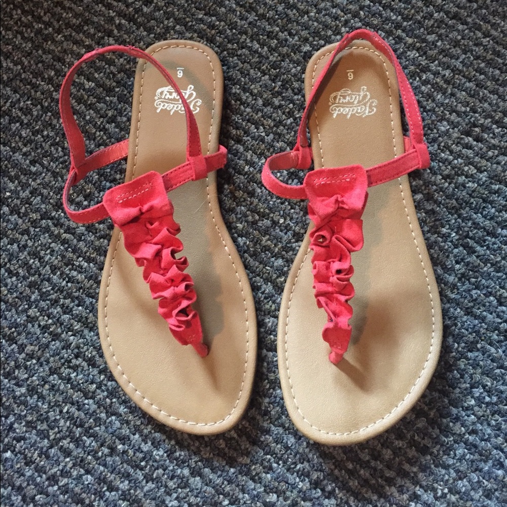 Cute coral sandals