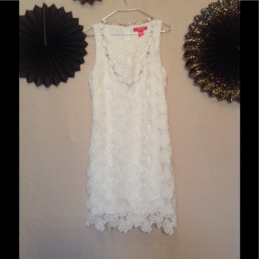 Flirty White Lace Dress Catherine Malandrino