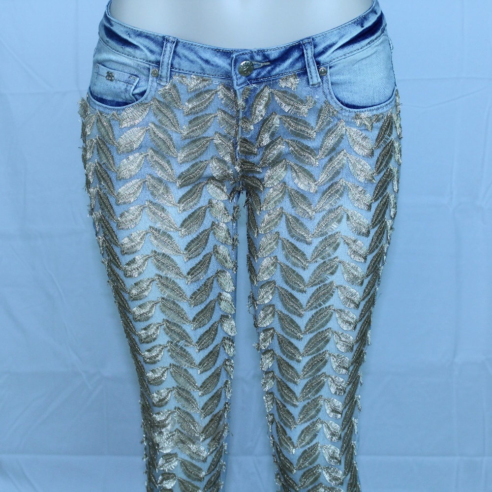 Leaf Print Jeans