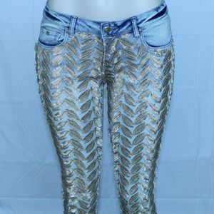 Leaf Print Jeans