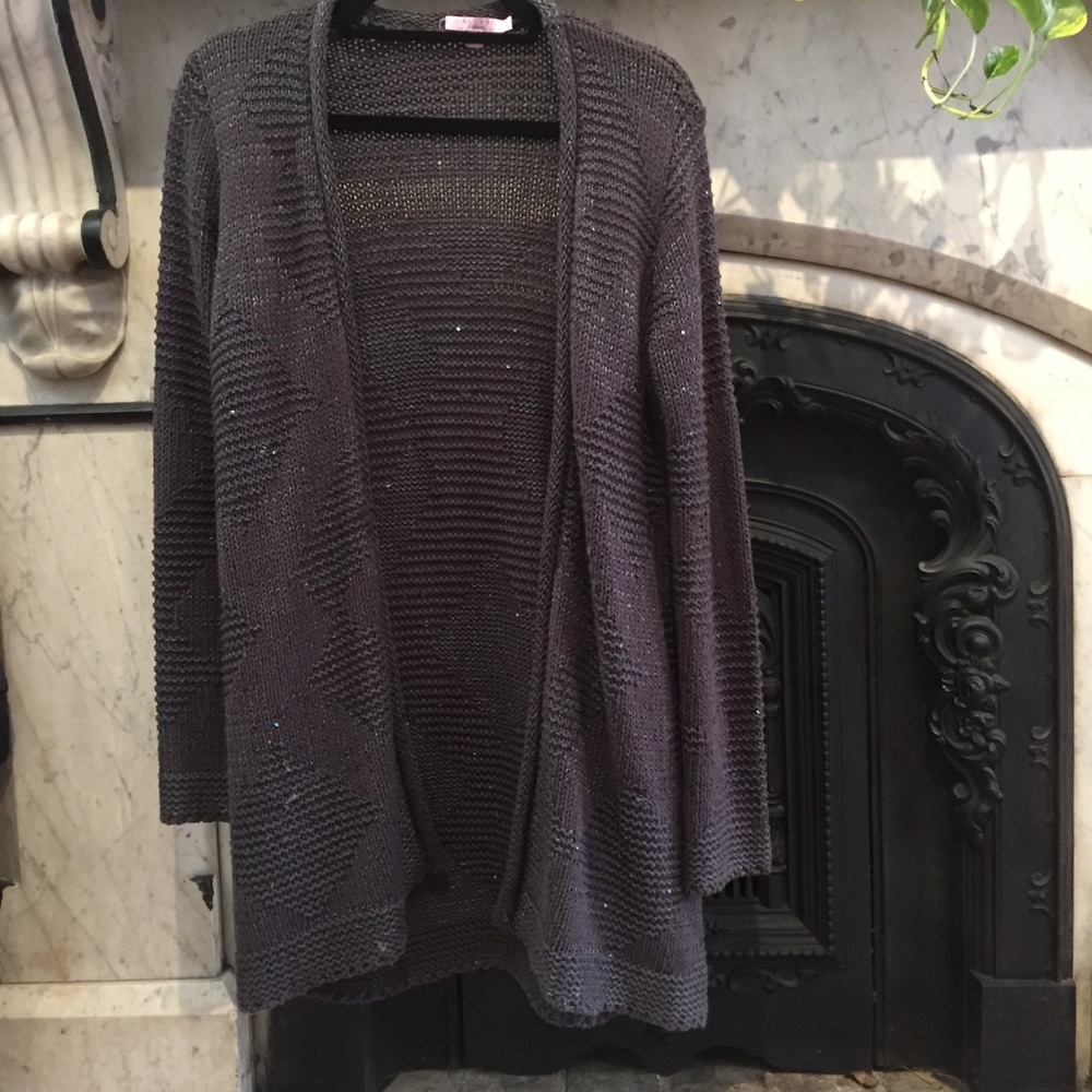 CALYPSO ST BARTH Grey Long Sleeve Knit Cardigan- S