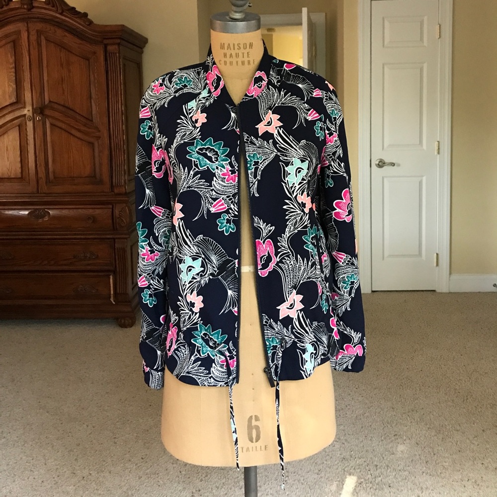 Floral Bomber Jacket