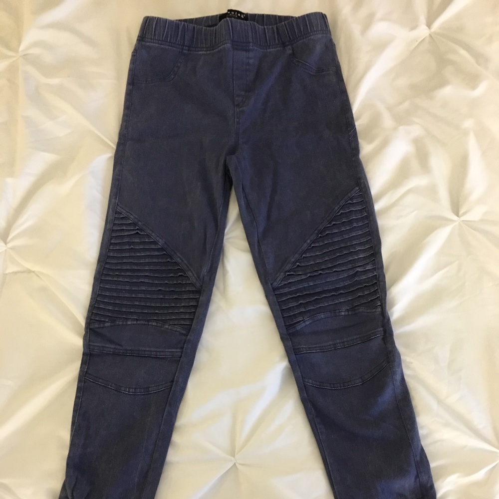 Navy Blue Moto Leggings - Size S