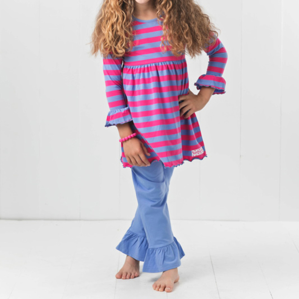 2 pc 🎀 Twilight & Berry Pink Ruffle Pants Set