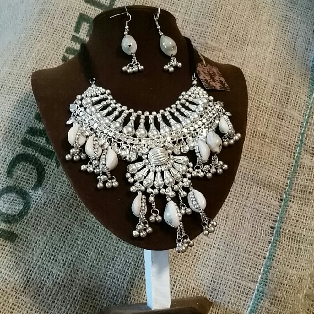 BOHO Tribal Choker and Earring Set