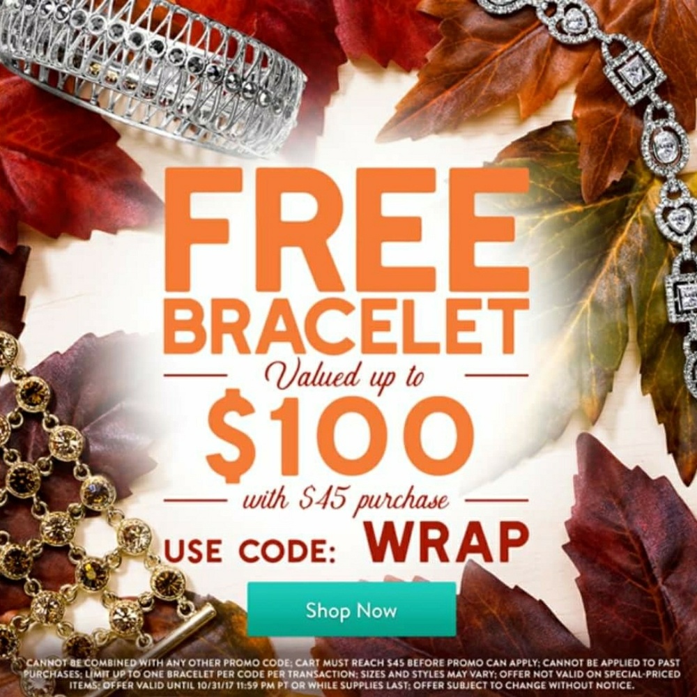 Free bracelet offer with $45 purchase