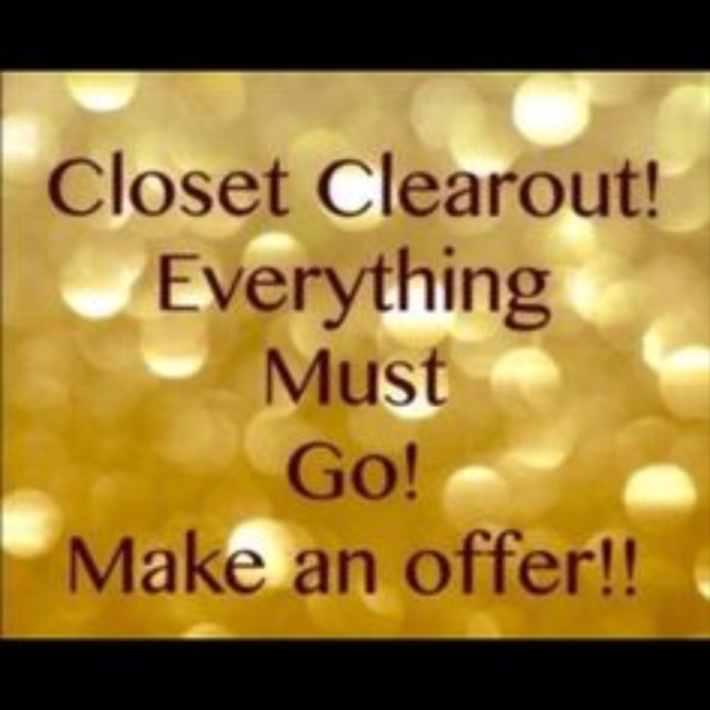 closet clean out then donating make an offer soon!