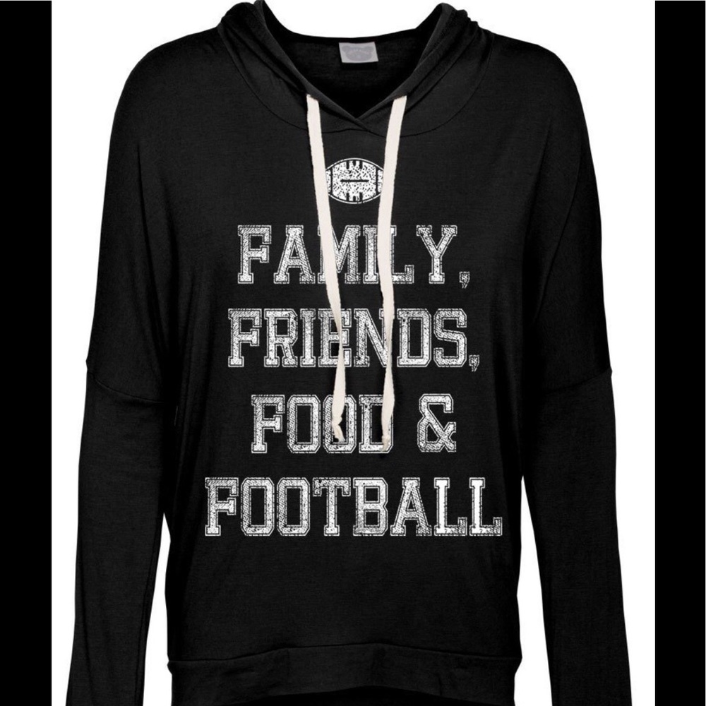 Family Friends Food and Football long sleeve