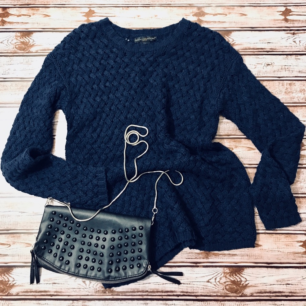 Dark Blue Knit Sweater Petite