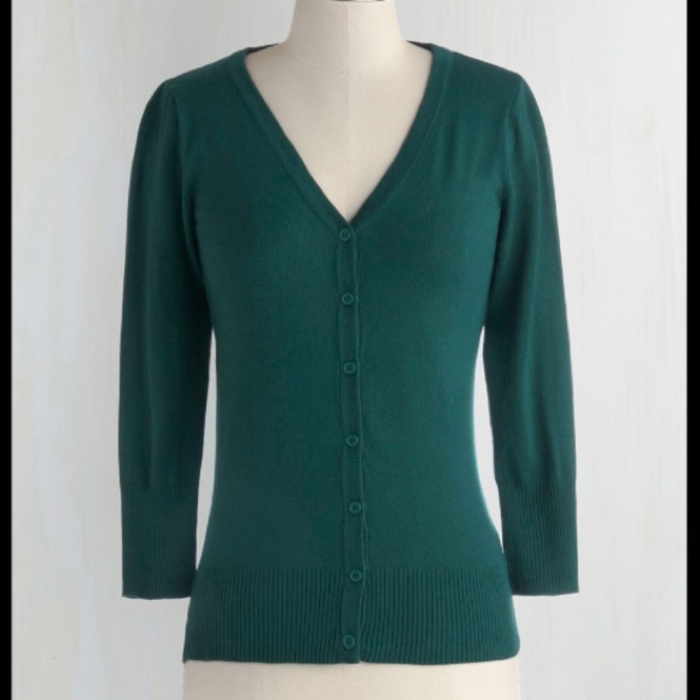 Modcloth Charter School Cardigan in Peacock