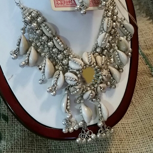 BOHO Choker and Earring Set New Statement Necklace - Picture 3 of 3