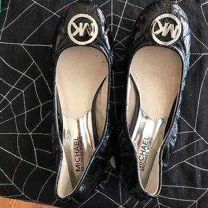 Michael Kors black ballet flats