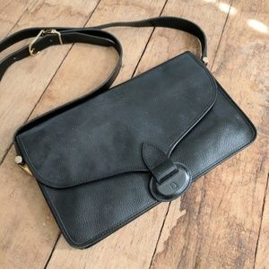 Black leather crossbody slimline Dior