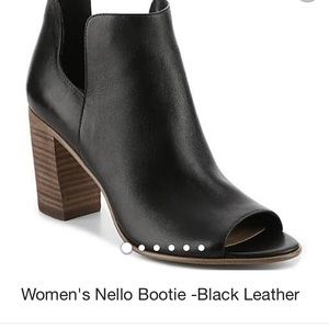 Steve Madden "Nello"Open Toe Black Leather Bootie