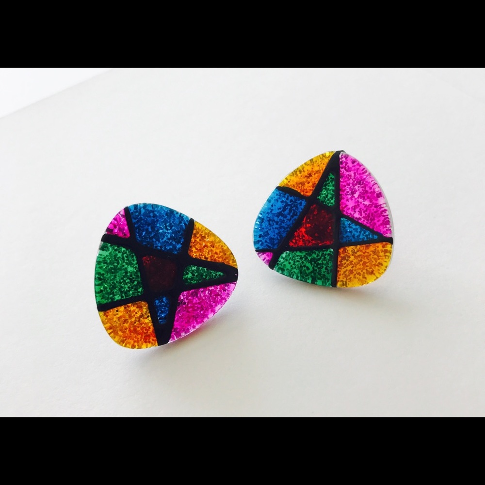 Vintage Colorblock Earrings