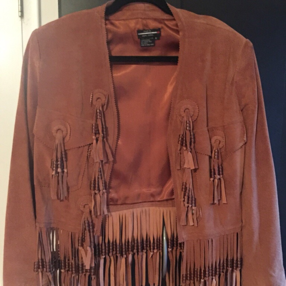 Suede Fringe Jacket