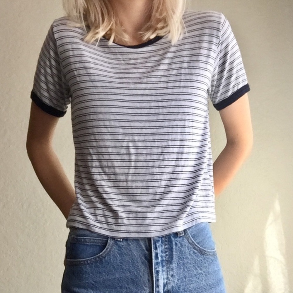 Brandy Melville Stripe Jersey Knit Tee