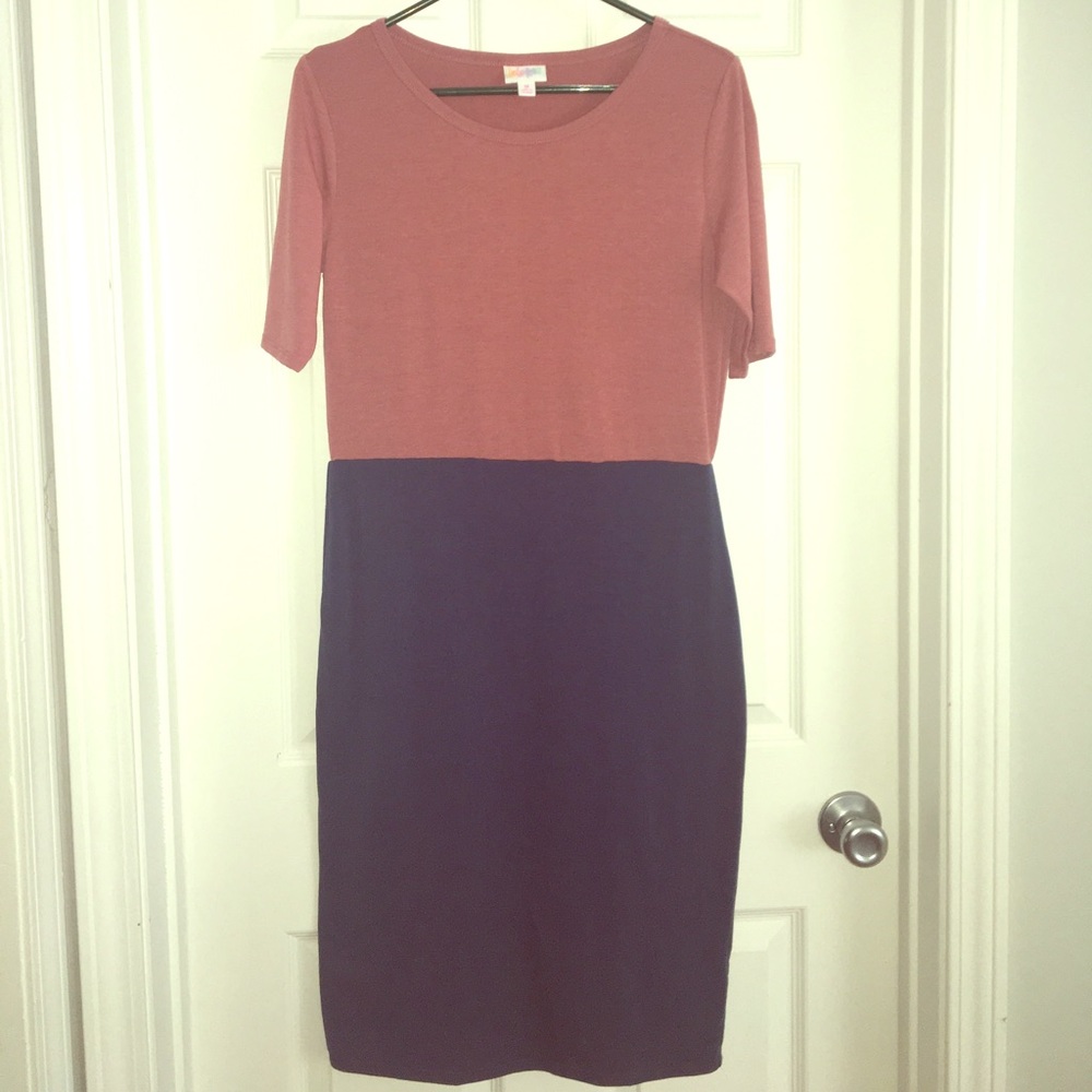 Size M LLR Dusty rose and Navy Julia Dress.
