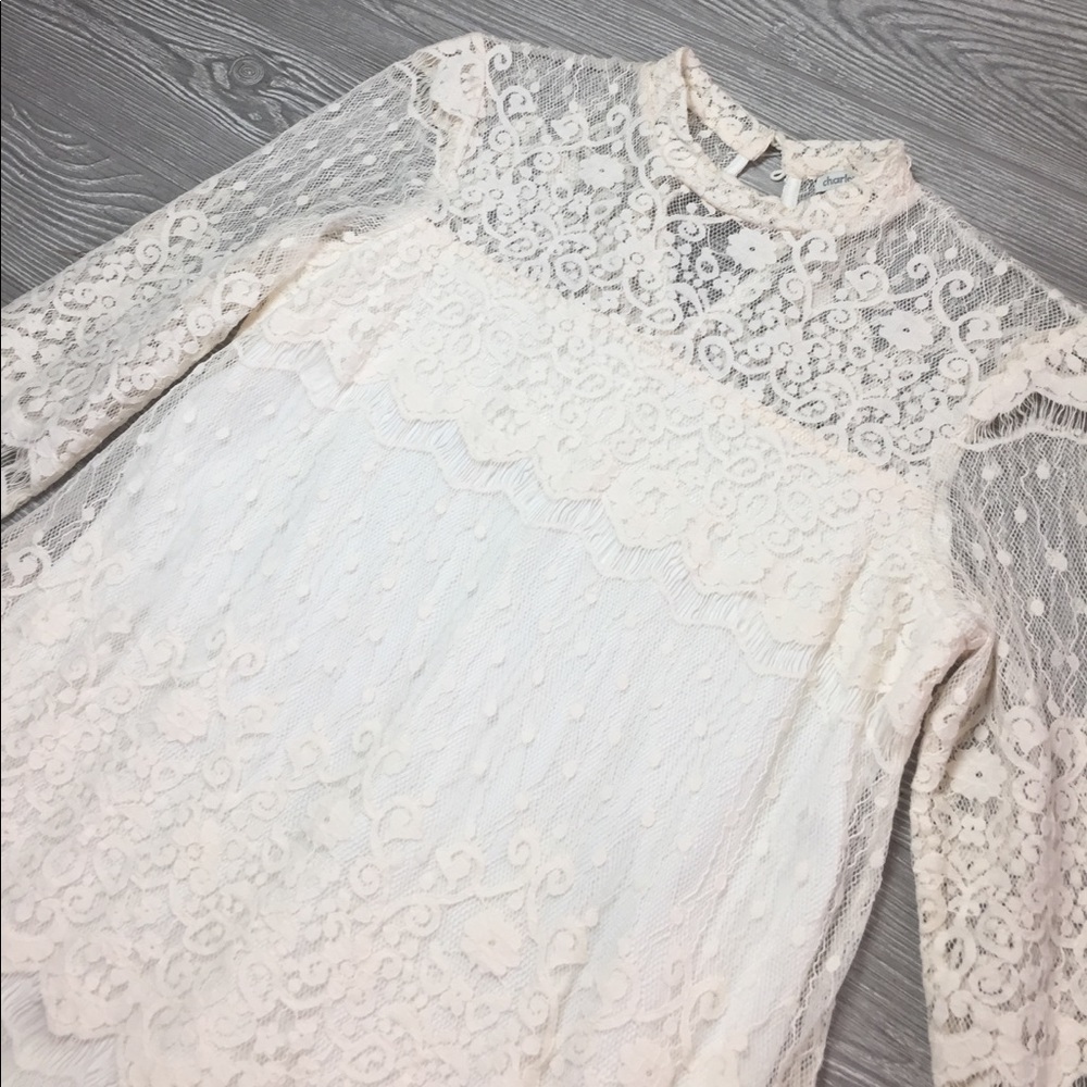 Charlotte Russe White Lace Midi Dress. Size M. - Picture 2 of 7