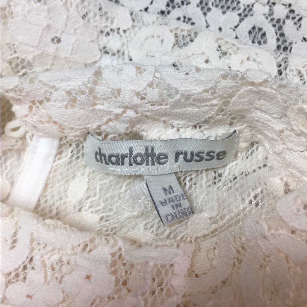 Charlotte Russe White Lace Midi Dress. Size M. - Picture 5 of 7
