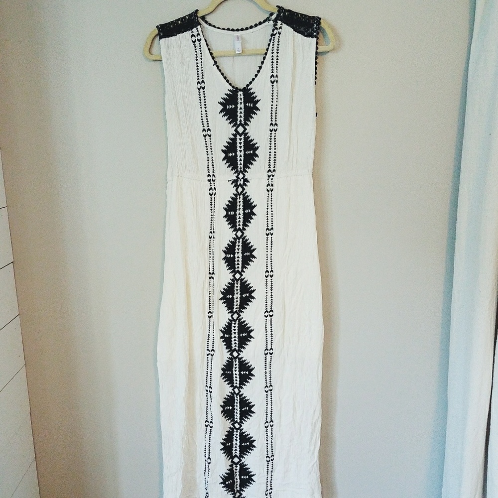 Xhiliration Sheer Lined Dress