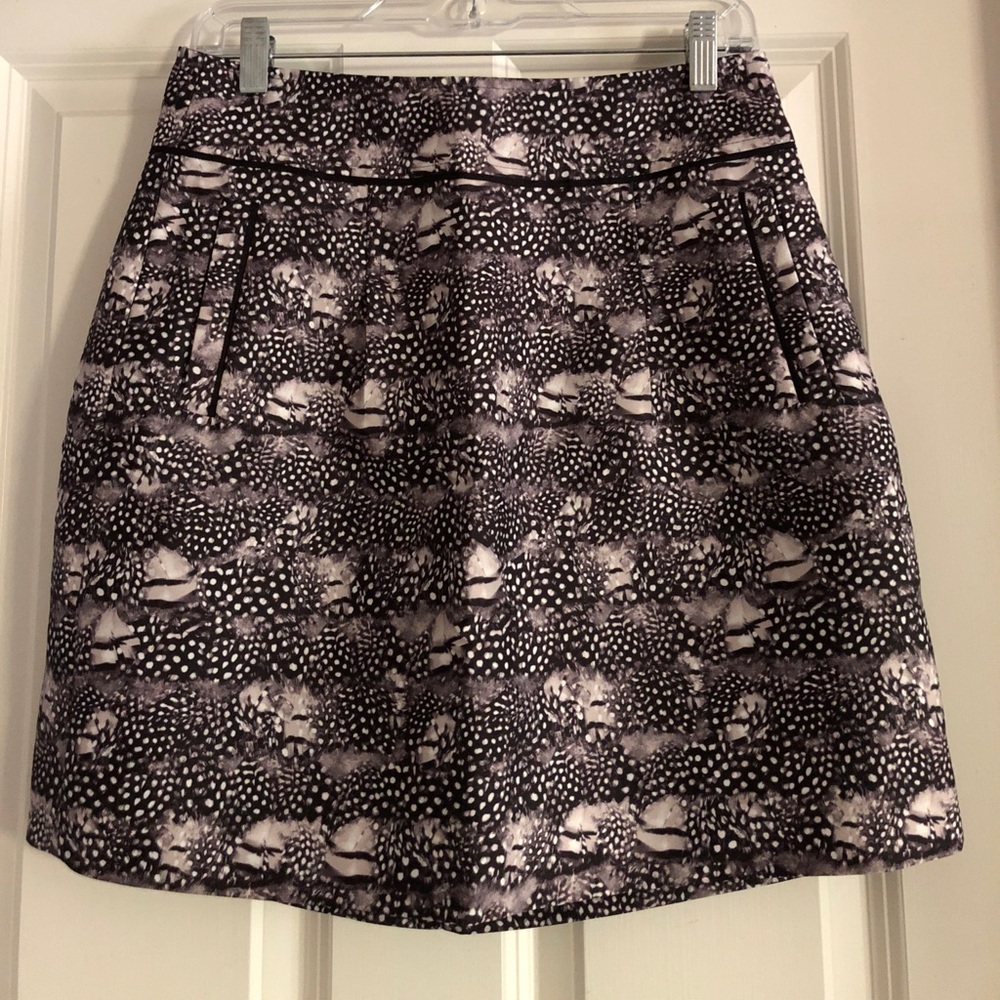 J.Crew feather print skirt