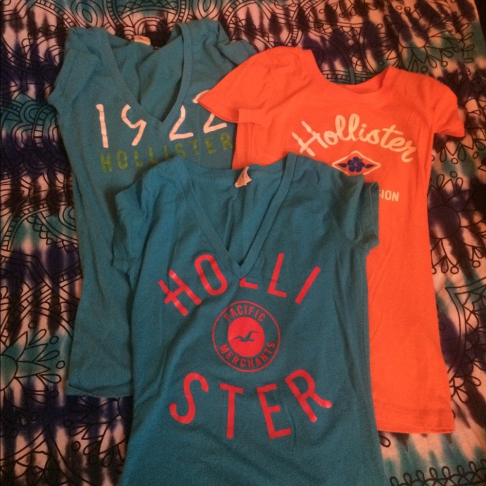 3  hollister t shirts