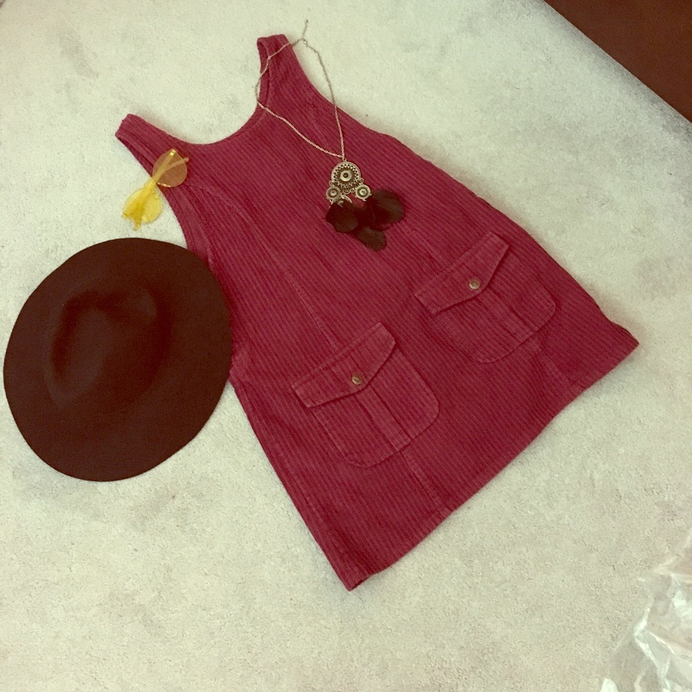 90s Vintage Maroon Corduroy Jumper