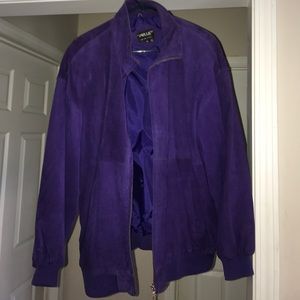 VINTAGE Purple suede Coat!!