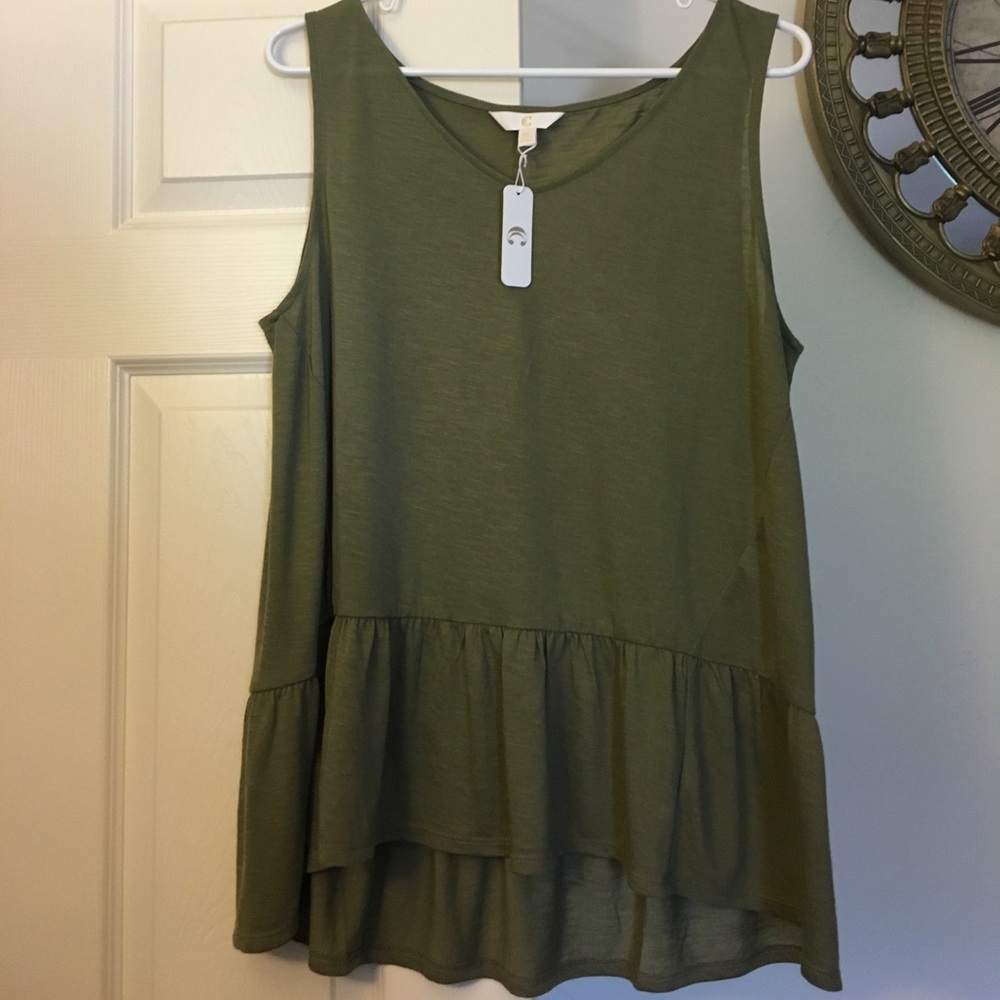 Charming Charlie peplum tank