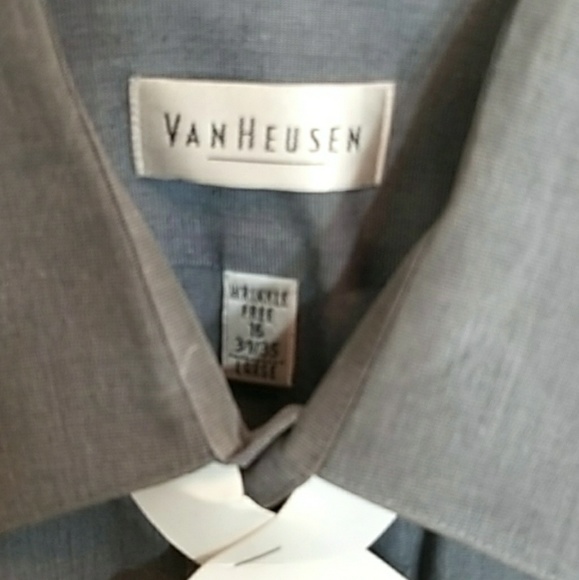 Van Heusen Gray men's long sleeves shirt - Picture 3 of 5