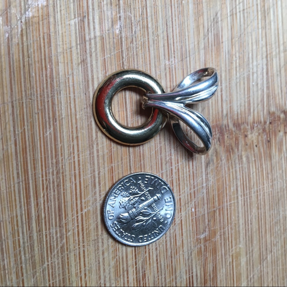 Sterling silver pendant with gold overlay