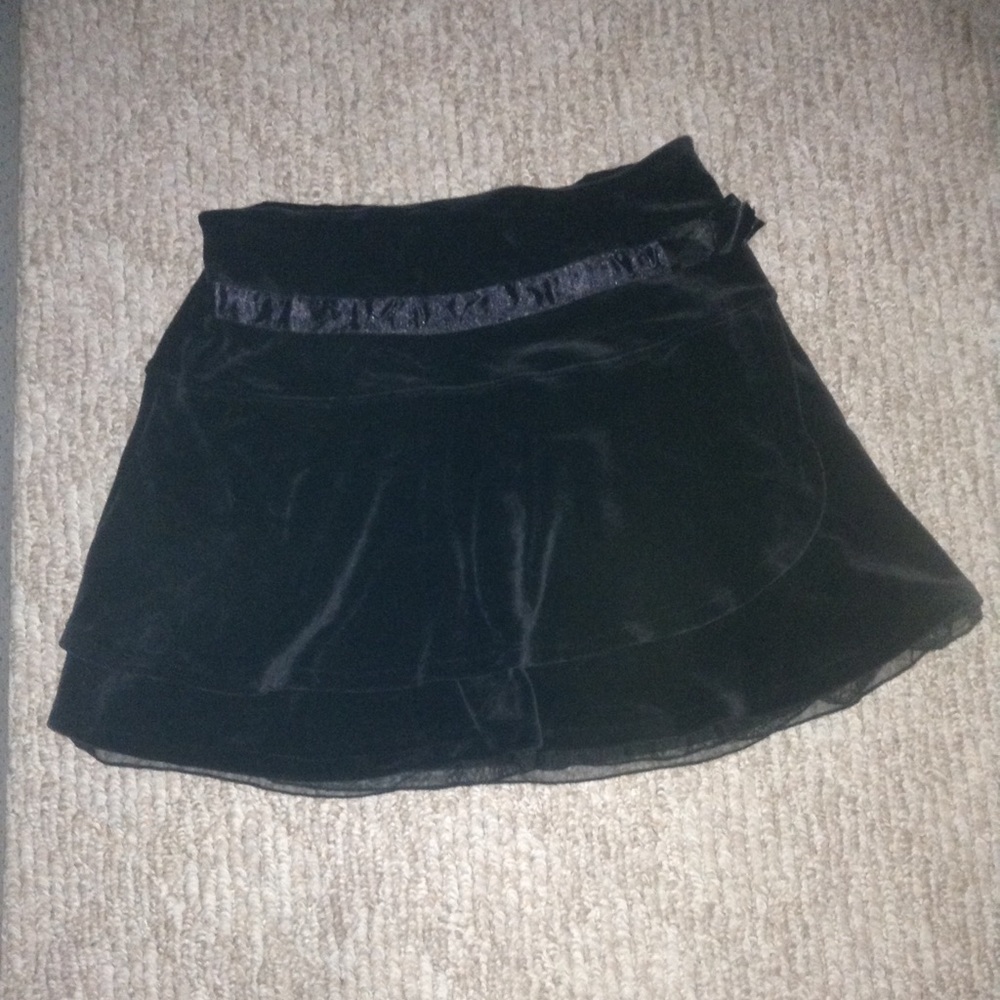 Black velour skirt