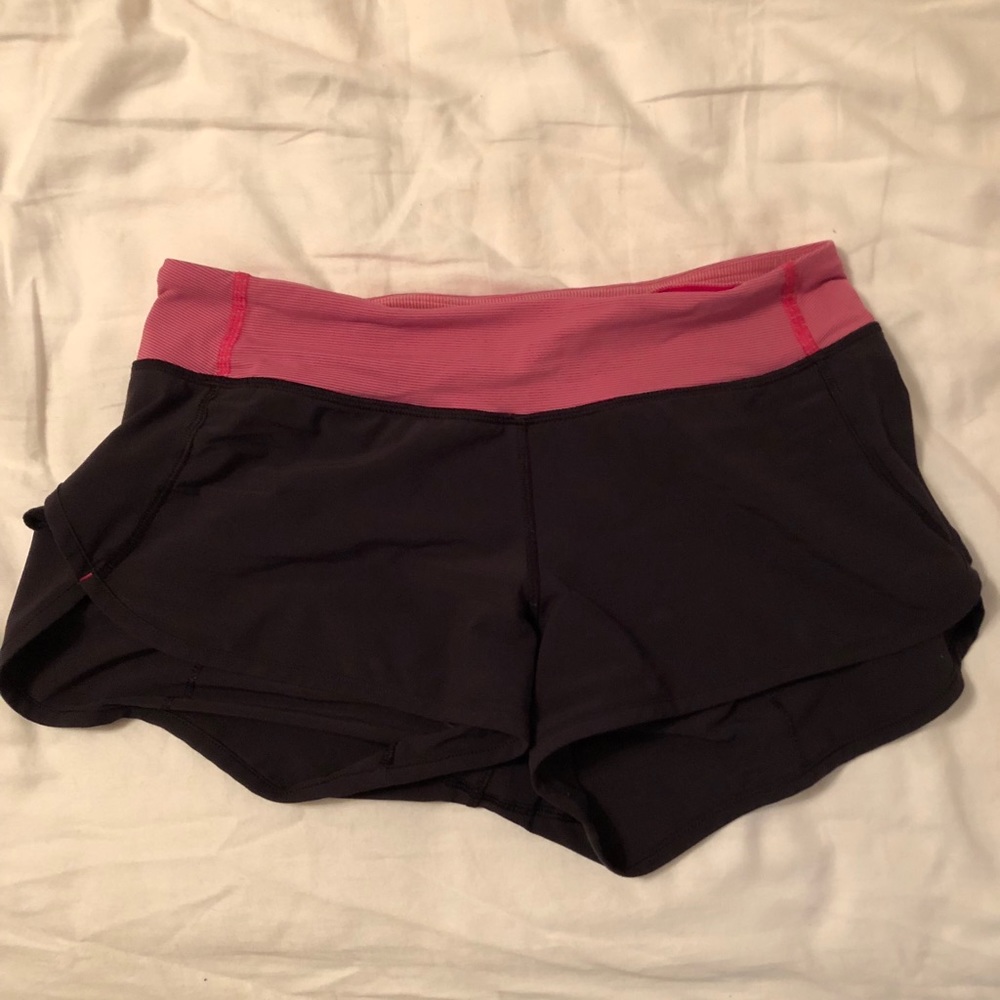 SOLD Lululemon Black/Pink Speed Shorts Size 4