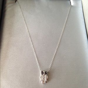 Zales Sterling Silver Owl Necklace