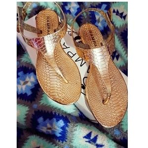 Rampage gold sandals