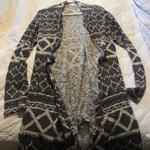 Snake skin look like fabric cardigan