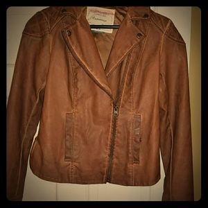 Anthropologie faux leather jacket