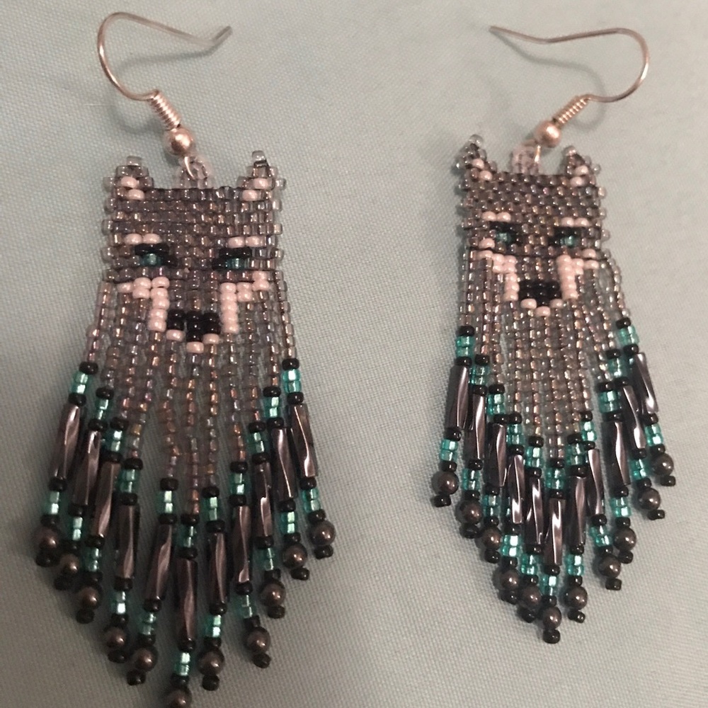 Wolf Dangle Earrings