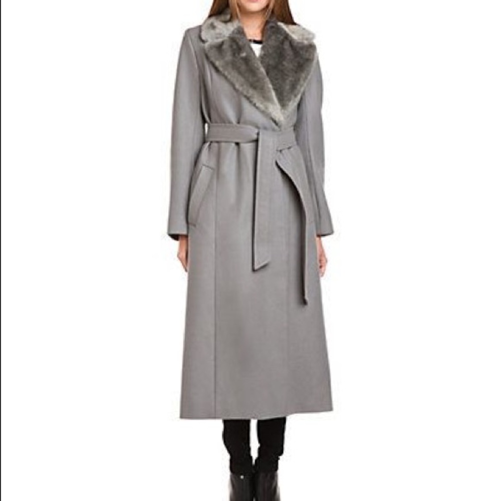 French Connection grey boyfriend wool coat
