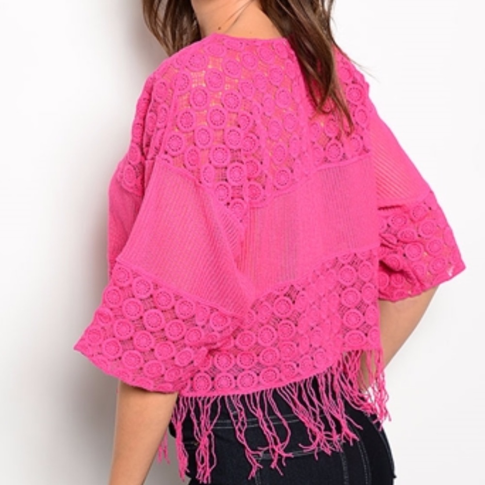 TOP Boho Chic top womens woman tops pink - Picture 2 of 2